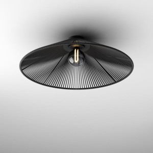 Plafon SNOP 60 E27 Phase-Control natynkowy czarny + klosz czarny 47048-E000-00-PH-B2 Aqform