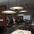 Lampa wisząca Ufo M czarna LED CCT LP-0408/1P M BK 