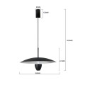 Lampa wisząca Ufo M czarna LED CCT LP-0408/1P M BK 