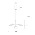 Lampa wisząca Ufo M czarna LED CCT LP-0408/1P M BK 