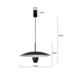 LIGHT PRESTIGE Lampa wisząca Ufo S czarna LED CCT LP-0408/1P S BK LP-0408/1P S BK 