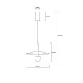 LIGHT PRESTIGE Lampa wisząca Ufo S czarna LED CCT LP-0408/1P S BK LP-0408/1P S BK 