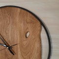 HAND MADE Zegar drewniany wiszący ścienny  dębowy ręcznie robiony Ø 58 cm olejowany Hand Made