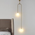 Lampa wisząca 2XG9  LOOP złota 123 cm ST-8928S brass 