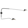 Lampa ścienna kinkiet 2xE14 CRANE-2W S czarna 110 cm W8702-S