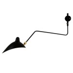 Lampa ścienna 1XE14 kinkiet CRANE-1W czarna 99 cm W8701
