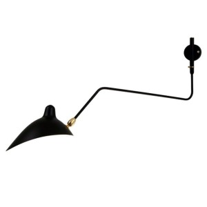 Lampa ścienna 1XE14 kinkiet CRANE-1W czarna 99 cm W8701