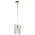 Lampa wisząca Vetro 1 złota , przeźroczyste szkło 1xE14 LP-2910/1P GD  LIGHT PRESTIGE 