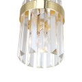 Lampa wisząca Vetro 1 złota , przeźroczyste szkło 1xE14 LP-2910/1P GD  LIGHT PRESTIGE 