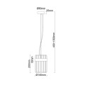 Lampa wisząca Vetro 1 złota , przeźroczyste szkło 1xE14 LP-2910/1P GD  LIGHT PRESTIGE 