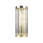 Kinkiet Vetro złoto, przeźroczyste szkło 1xE14