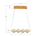 Lampa wisząca Brillant 4 złota LED CCT LP-3303/4L GD