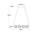 Lampa wisząca Brillant 4 złota LED CCT LP-3303/4L GD