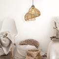 Lampa wisząca rattanowa Shella 40 cm jasne drewno 1xE27 LP-1806/1P 40cm