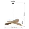 Rattanowa lampa wisząca Raya naturalna 1xE27 LP-2704/1P NT