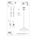 Afra  SL.0282  lampa wisząca beton/drewno  Sollux lighting
