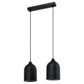 Metalowa lampa wisząca Nilo czarna 2xGU10  LP-0110/2L BK