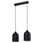 Metalowa lampa wisząca Nilo czarna 2xGU10  LP-0110/2L BK