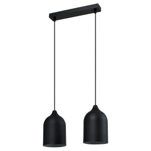 Metalowa lampa wisząca Nilo czarna 2xGU10  LP-0110/2L BK