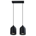 Metalowa lampa wisząca Nilo czarna 2xGU10  LP-0110/2L BK