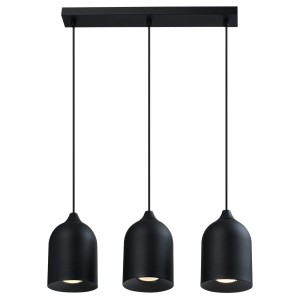 Metalowa lampa wisząca Nilo czarna 3xGU10  LP-0110/3L BK