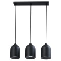 Metalowa lampa wisząca Nilo czarna 3xGU10  LP-0110/3L BK