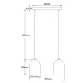 Metalowa lampa wisząca Nilo złota 2xGU10   LP-0110/2L GD