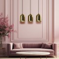 Metalowa lampa wisząca Nilo złota 3xGU10 LP-0110/3L GD