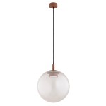 Lampa wisząca szklana kula brudny róż opalizowana efekt mgły modne wykończenie terakota SACRAMENTO 8829