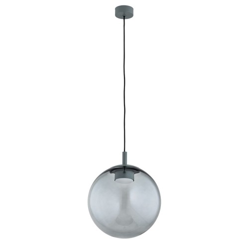 Lampa wisząca szklana kula z ciemnym przydymionym szkłem i akcentami stalowymi w kolorze ciemnej zieleni SACRAMENTO 8830 91f07a287748097dc22786293e2d09b5.jpg