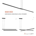 Lampa slim świecąca góra i dół dwie belki możliwość swobodnego rozstawienia LED kolor czarny MIAMI 8838