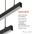 Lampa slim świecąca góra i dół dwie belki możliwość swobodnego rozstawienia LED kolor czarny MIAMI 8838