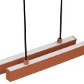 Lampa slim świecąca góra i dół dwie belki możliwość swobodnego rozstawienia LED kolor terakota MIAMI 8837