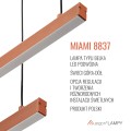Lampa slim świecąca góra i dół dwie belki możliwość swobodnego rozstawienia LED kolor terakota MIAMI 8837