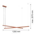 Lampa slim świecąca góra i dół dwie belki możliwość swobodnego rozstawienia LED kolor terakota MIAMI 8837