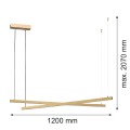 Lampa slim świecąca góra i dół dwie belki możliwość swobodnego rozstawienia LED kolor złoty MIAMI 8839