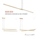 Lampa slim świecąca góra i dół dwie belki możliwość swobodnego rozstawienia LED kolor złoty MIAMI 8839