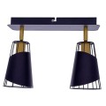 RICK  ML5566  lampa sufitowa regulowana czarno-złota  MILAGRO