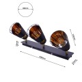 RICK  ML5567  lampa sufitowa regulowana czarno-złota  MILAGRO