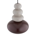 Lampa wisząca ze szkła w dwóch kolorach kolory ziemi kaszmir duży klosz terakota DIEGO 8820
