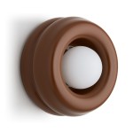 Kinkiet, lampa Modern w efektownym kolorze terakoty ze szkła obłe kształty TEVO 8812