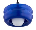 Lampa wisząca do salonu kobaltowa + biała kulka TEVO 8818