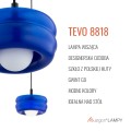 Lampa wisząca do salonu kobaltowa + biała kulka TEVO 8818