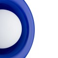 Kinkiet, lampa kobaltowa  design modern retro obłe kształty kulka biała na ścianę TEVO 8813