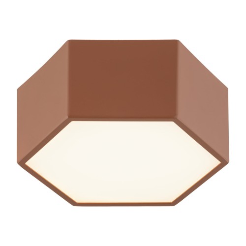 Lampa sufitowa heksagon kolor terakota LED stal lakierowana, szklana przysłona LIBERO 8783 848b0838492204f23ca475755081b8fe.jpg