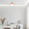 Plafon Reach Peach heksagonalny  LED brzoskwiniowy kolor stal lakierowana, szklana przysłona 17cm szerokości LIBERO 8782