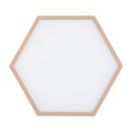 Plafon Reach Peach heksagonalny  LED brzoskwiniowy kolor stal lakierowana, szklana przysłona 17cm szerokości LIBERO 8782
