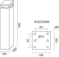 Lampa ogrodowa E27 słupek stojący VOLUX 50