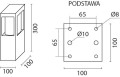 Lampa ogrodowa słupek stojący E27  SQUER 30