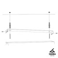 Lampa natynkowa plafon Argon 2  prostokąt biały 33275 Sigma